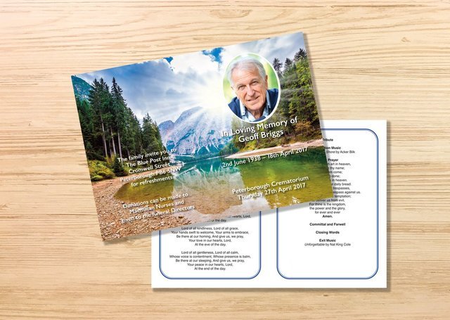 4 Page Order of Service